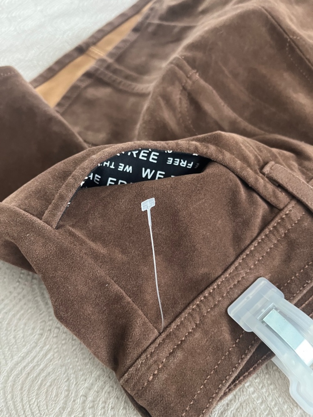 Free People Light Side brown vegan suede mini skirt size 2 - Picture 8 of 13